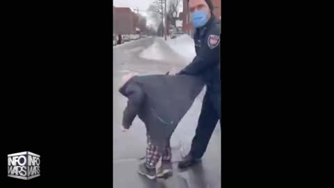 Canadian Police Beating And Arresting Citizens In The Street For Supporting Convoy