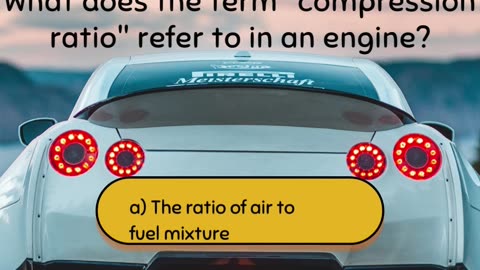 Part 3 Intermediate Car Engine Quiz