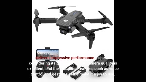 Drone with 1080P Camera for Adults and Kids, Foldable Remote Control Quadcopter with Voice Cont...