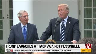 Trump launches attack against Mcconnell