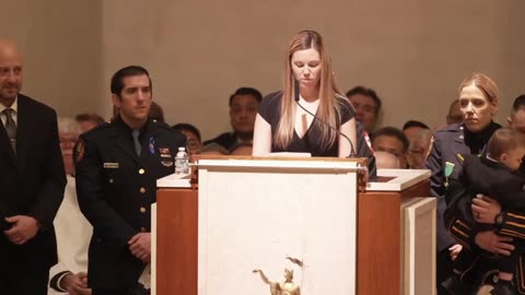 WIFE OF SLAIN NYPD OFFICER JONATHAN DILLER DELIVERS EMOTIONAL EULOGY!