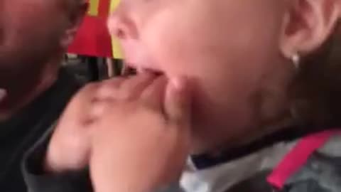 Baby Girl Makes A Hilarious Attempt At Copying Dad's Fancy Whistling