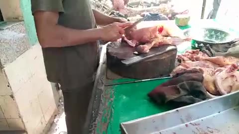 how to cut a whole chicken ! amazing chicken cutting skill ! chicken ko cutting ka tarika