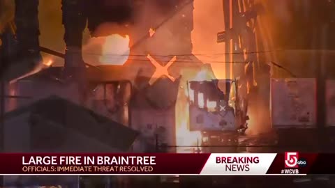 A los residentes de Braintree, Massachusetts a mantener ventanas cerradas después del fuego