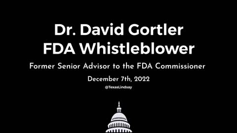 FDA Whistleblower testifies at Senator Ron Johnson’s Senate Hearing
