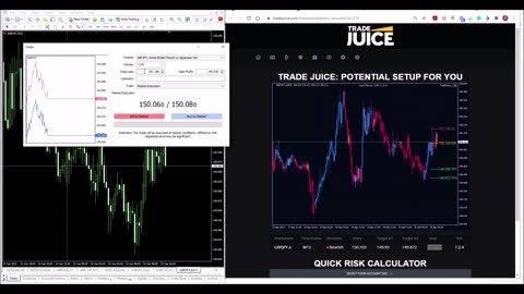 GBPJPY M15 Sell Trade Demo - British Pound Sterling Japanese Yen Trade Juice Demo