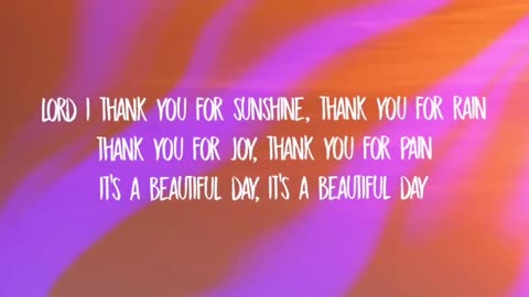 Thank you for sunshine (lyrics)