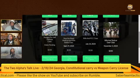 The Two Alpha's Talk Live - 2/18/24 Georgia, Constitutional carry vs Weapon Carry License