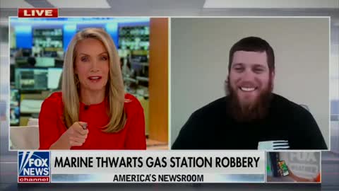 Marine Who Thwarted Gas Station Robbery Has HILARIOUS End To Interview