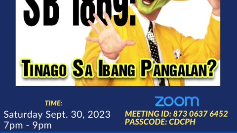 CDC PH WH (093023) - SB 1869: Tinago Sa Ibang Pangalan?