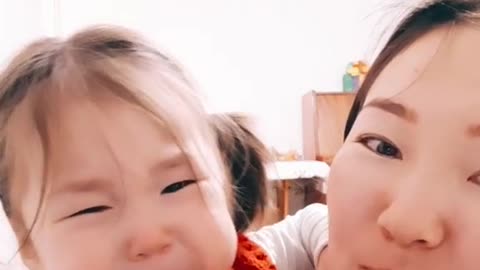 So funny Baby With her Mom