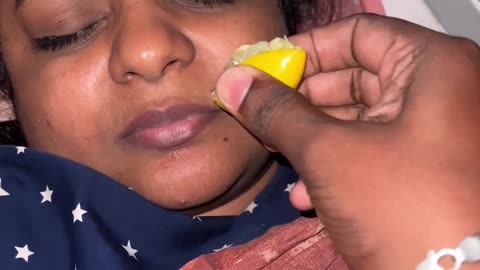Sleeping wife taste lemon |funny video