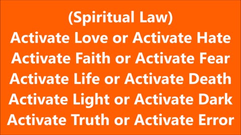 Activate Love or Activate Hate, Activate Faith or Activate Fear - RGW with Music