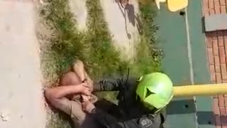 Video: Intentaron escapar de un retén en Girón pero chocaron contra un muro