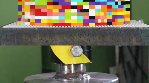 🧱📊 Massive Pile of LEGOs CRUSHED! How Strong Are They? 💪 #hydraulicpress #satisfying #lego #asmr