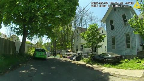 Elmira police bodycam video of officer shooting at attacking dog