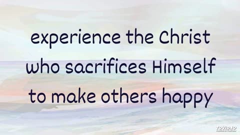 abide in Christ and live a life of sacrifice