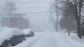 Insane winter snow blizzard on Staten Island