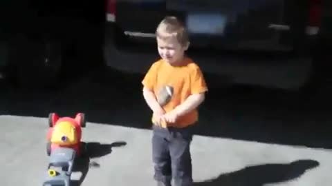 Little boy gets emotional with gift!