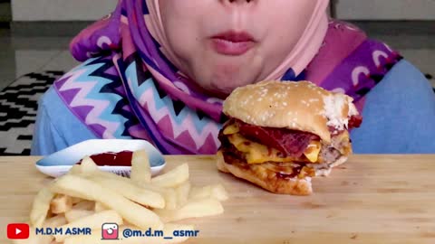 ASMR (MCDONALDS) burgerking asmr STACKERS Burger King Eating Sound - No Talking REAL SOUND (