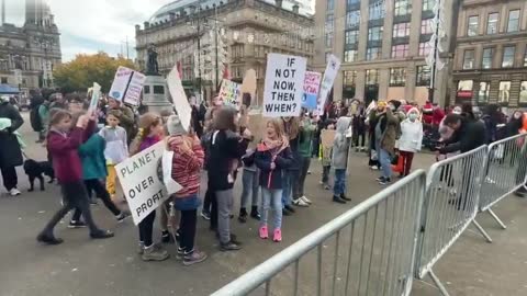 Young climate change activists call for action in Glasgow protest