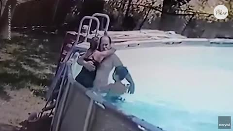 Boy saves mom from drowning during seizure in pool | USA TODAY