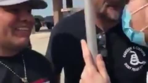 Violent Trump supporter at a rally in Texas