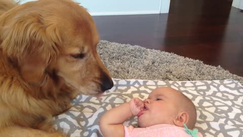 BABY TALKING TO HER BEST FRIEND