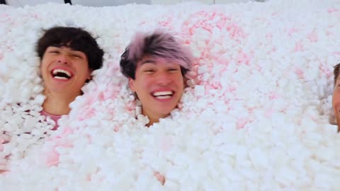 FILLING MY ENTIRE HOUSE WITH PACKING PEANUTS!!