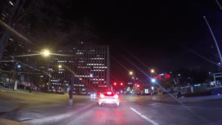 Driving In Traffic Night Street