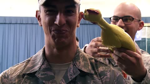 USAF Honor Guard - Rubber Chicken Bearing Test