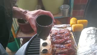Rennos BBQ ribs on electric grill part 5