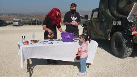 Mika Trick or Treats at Camp Bondsteel