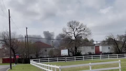 Fire from oil tanker explosion