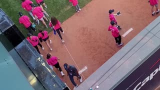 Fan Uses String And Cup To Grab Baseball