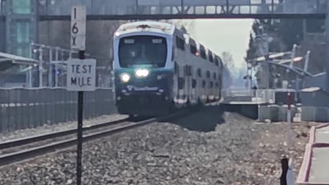 A northbound Sounder passes me finally on THIS track (Kent, WA 3/8/2024 with newer camera)