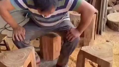 Amazing Wood Working Of Wooden Chair | Easy DIY Wood Working Technique To Make A Wooden Chair