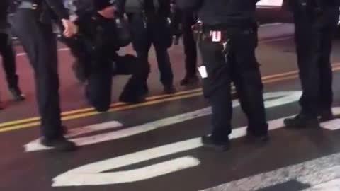 Mercedes AMG Attempts to Run Over Cop in Time Square