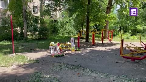 Památník dětěm kteří zemřeli při ostřelování ukrajinskými nacisty v Makijevce