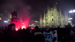 Thousands of fans celebrate Inter's Serie A title win