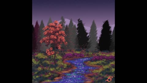 Autumn Evening - Digital Landscape Painting