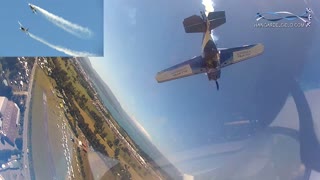 Amazing cockpit view of complete 360º turn