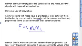 Newton's Universal Law of Gravitation Lesson