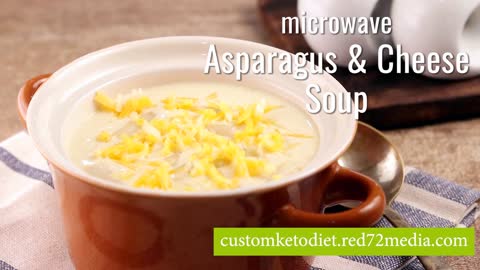 Easy Keto Diet Recipe Microwave Asparagus and Cheese Soup