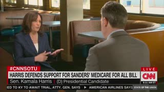 Kamala Harris spins about private insurance