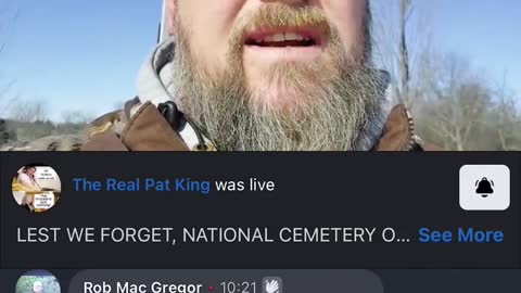 Trucker Leader Pat King: Do not forget the National Cemetery in Ottawa, it is our turn to stand up