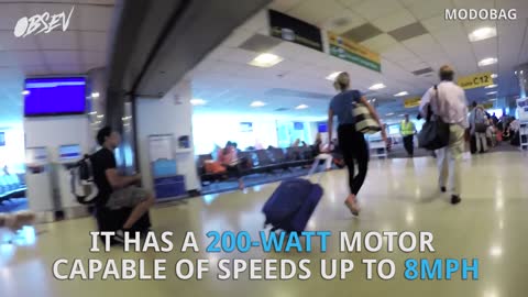 Motorized Luggage Allows You To Ride Through The Airport