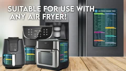 Air Fryer Magnetic Cheat Sheet Set | Air Fryer Accessories Cook Times