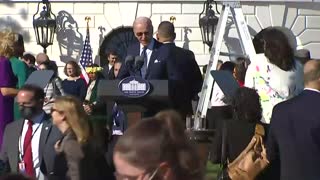Awkward Moment As Joe Biden Tries And Fails To Talk Into Mic Over Loud Music