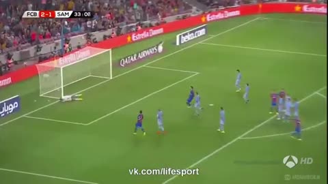 Lionel Messi Insane Free Kick Goal vs Sampdoria